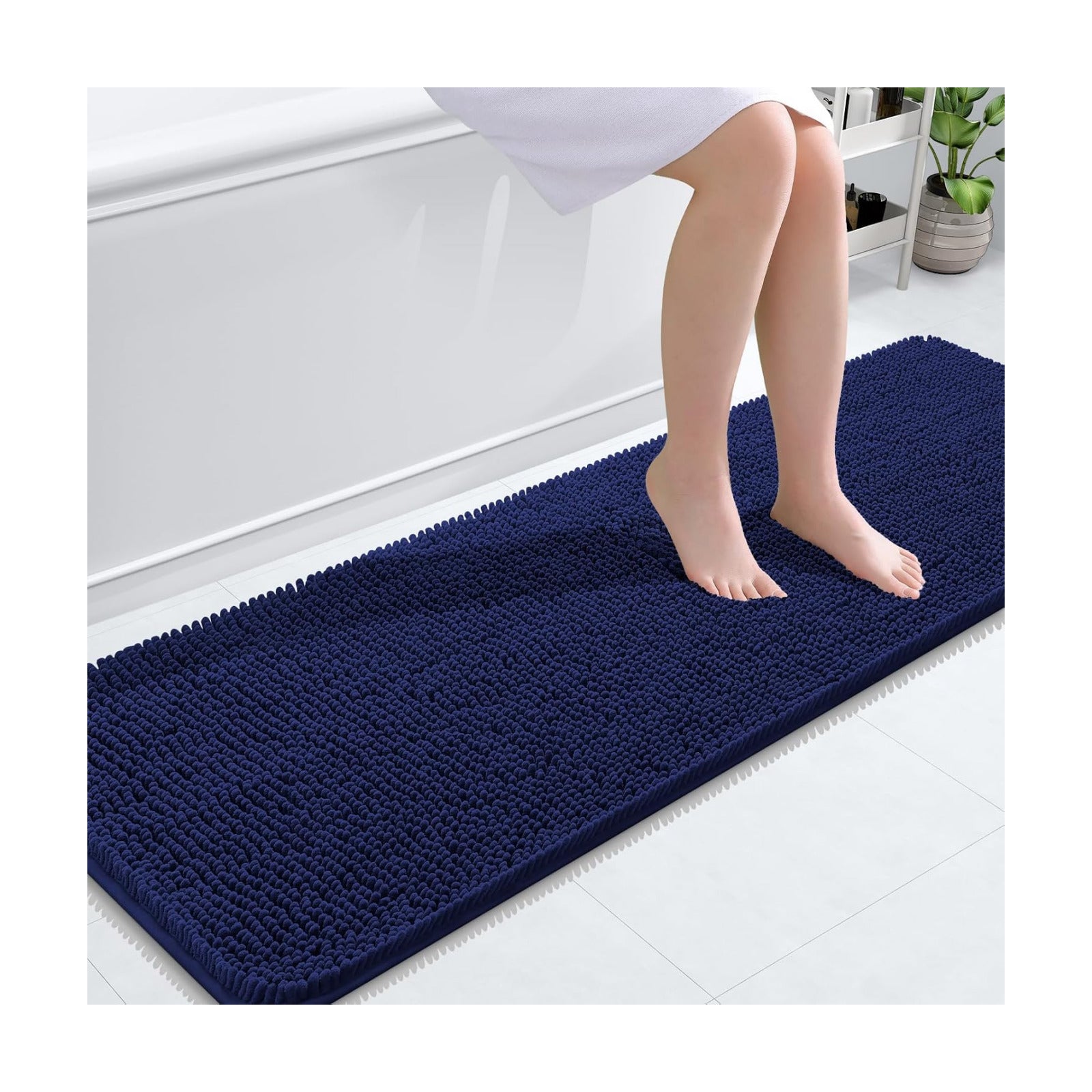 OLANLY Bathroom Runner Rugs 59x20, Extra Soft Absorbent Chenille Bath Rugs