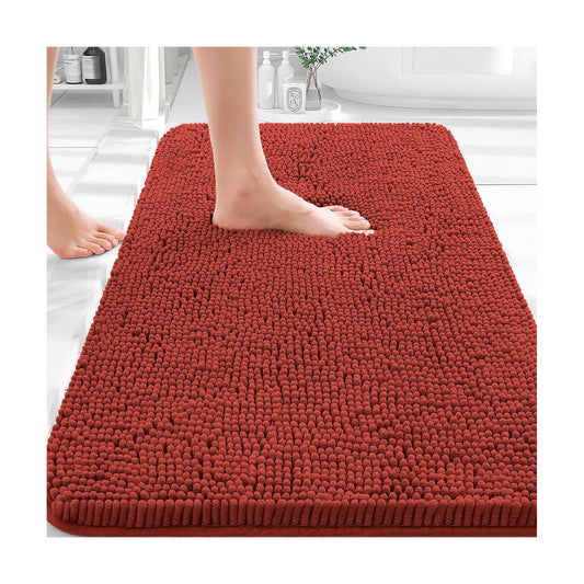 OLANLY Bathroom Rugs 35x24, Extra Soft Absorbent Chenille Bath Rugs