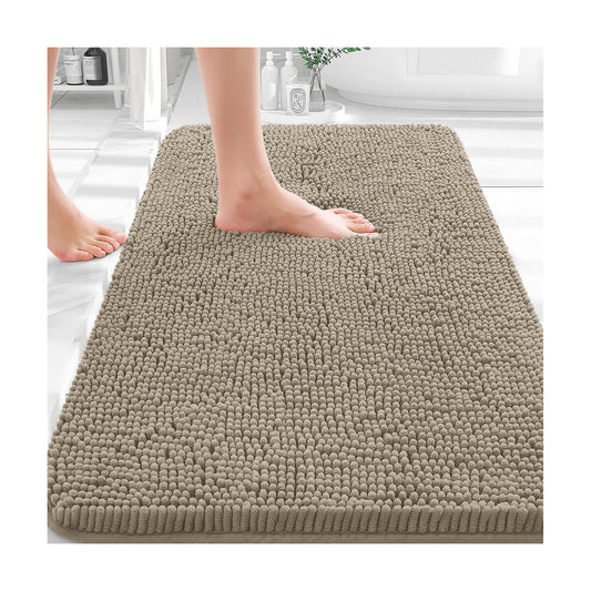 OLANLY Bathroom Rugs 35x24, Extra Soft Absorbent Chenille Bath Rugs