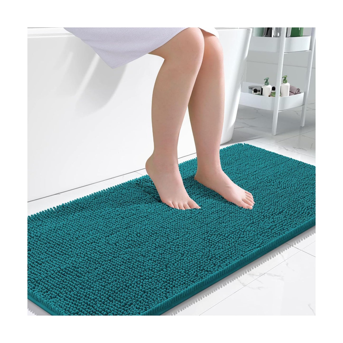 OLANLY Large Bathroom Rugs 50x30, Extra Soft Absorbent Chenille Bath Rugs