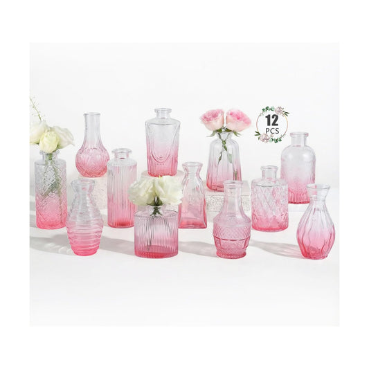 Glass Vase / Small Vase / Pink-gradient