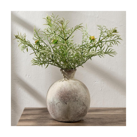 6.38" Ceramic Vase / Natural Brown- 6.38