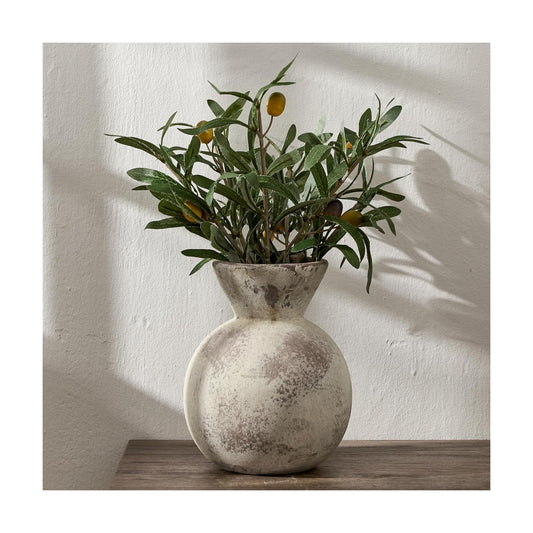 7" Ceramic Vase / Natural Brown- 7