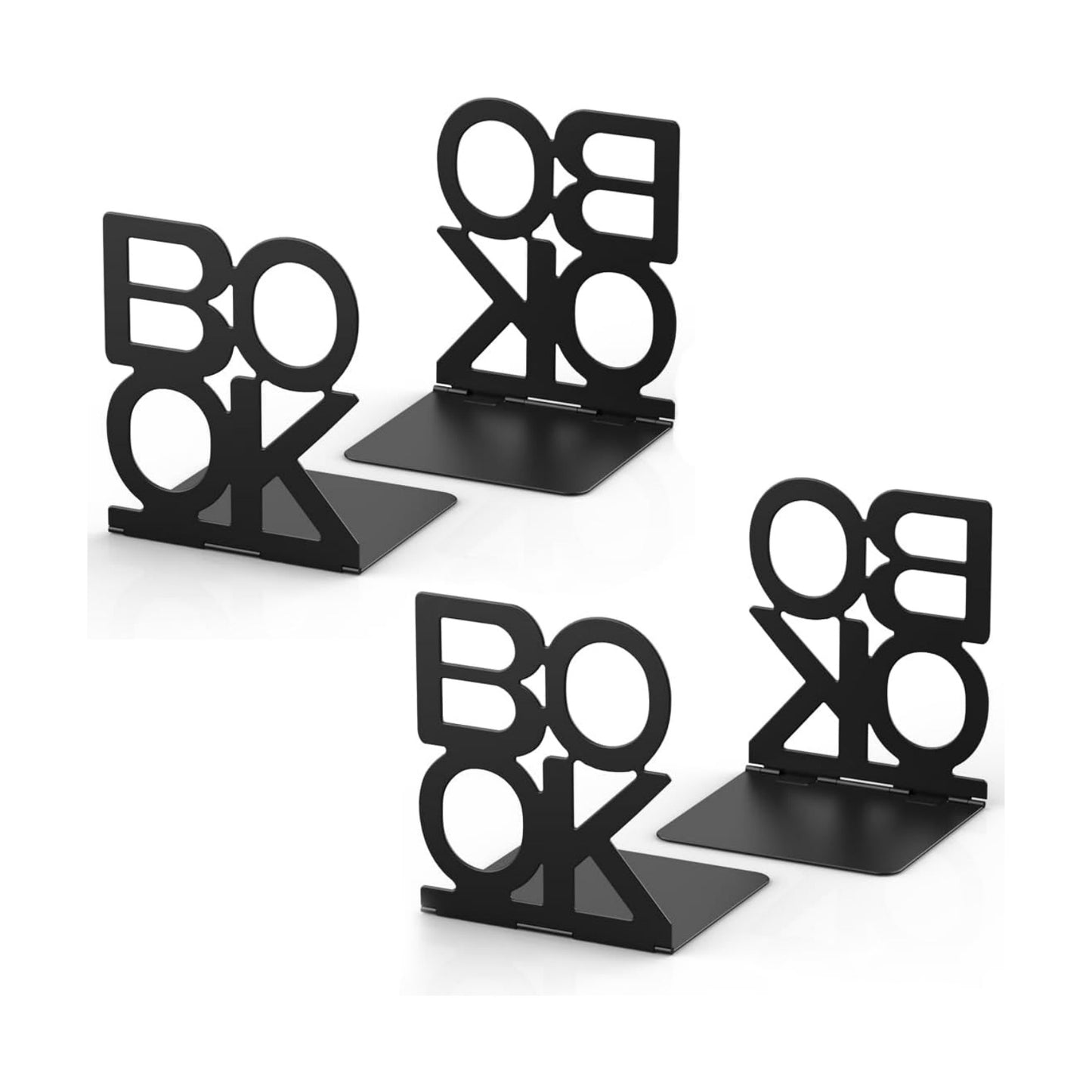 2 Pair Bookends Metal Bookend / Folding Book Ends 2 Pair