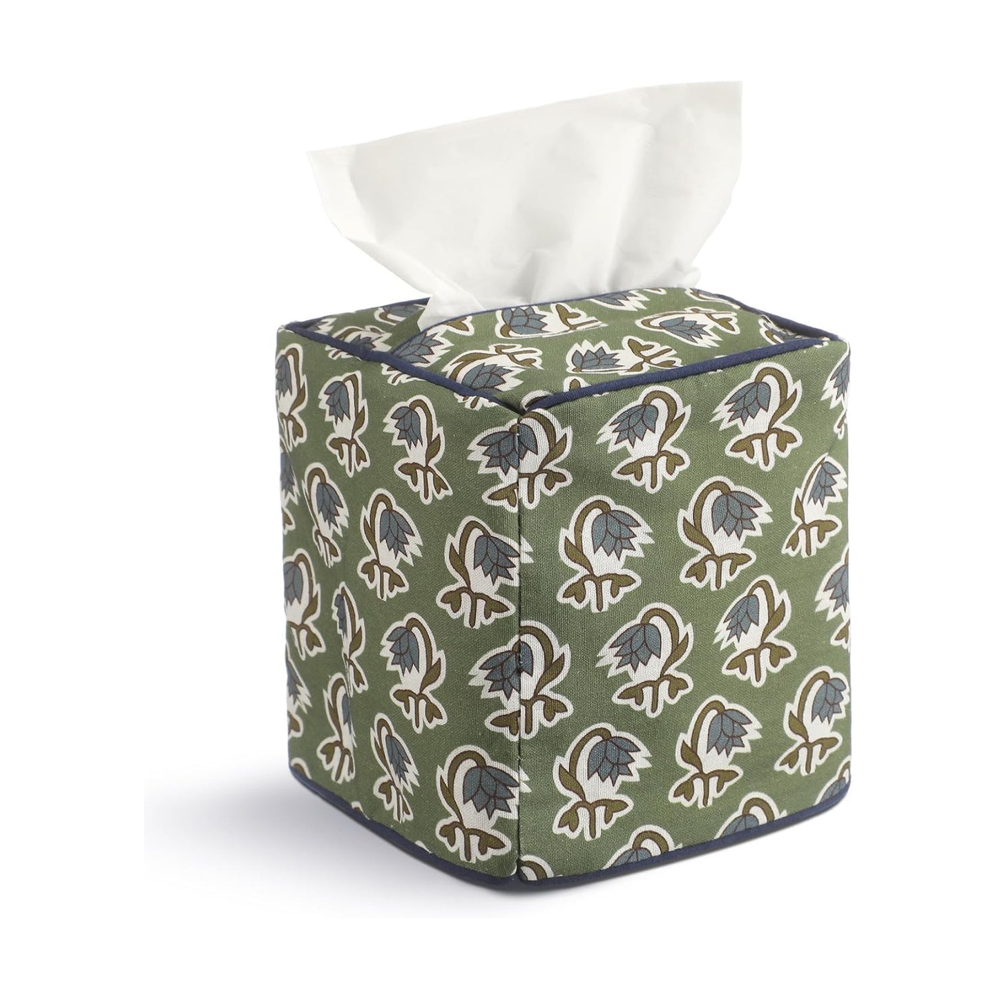 Fabric Tissue Box Cover / Green