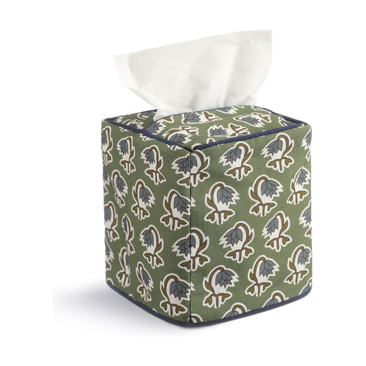 Fabric Tissue Box Cover / Green