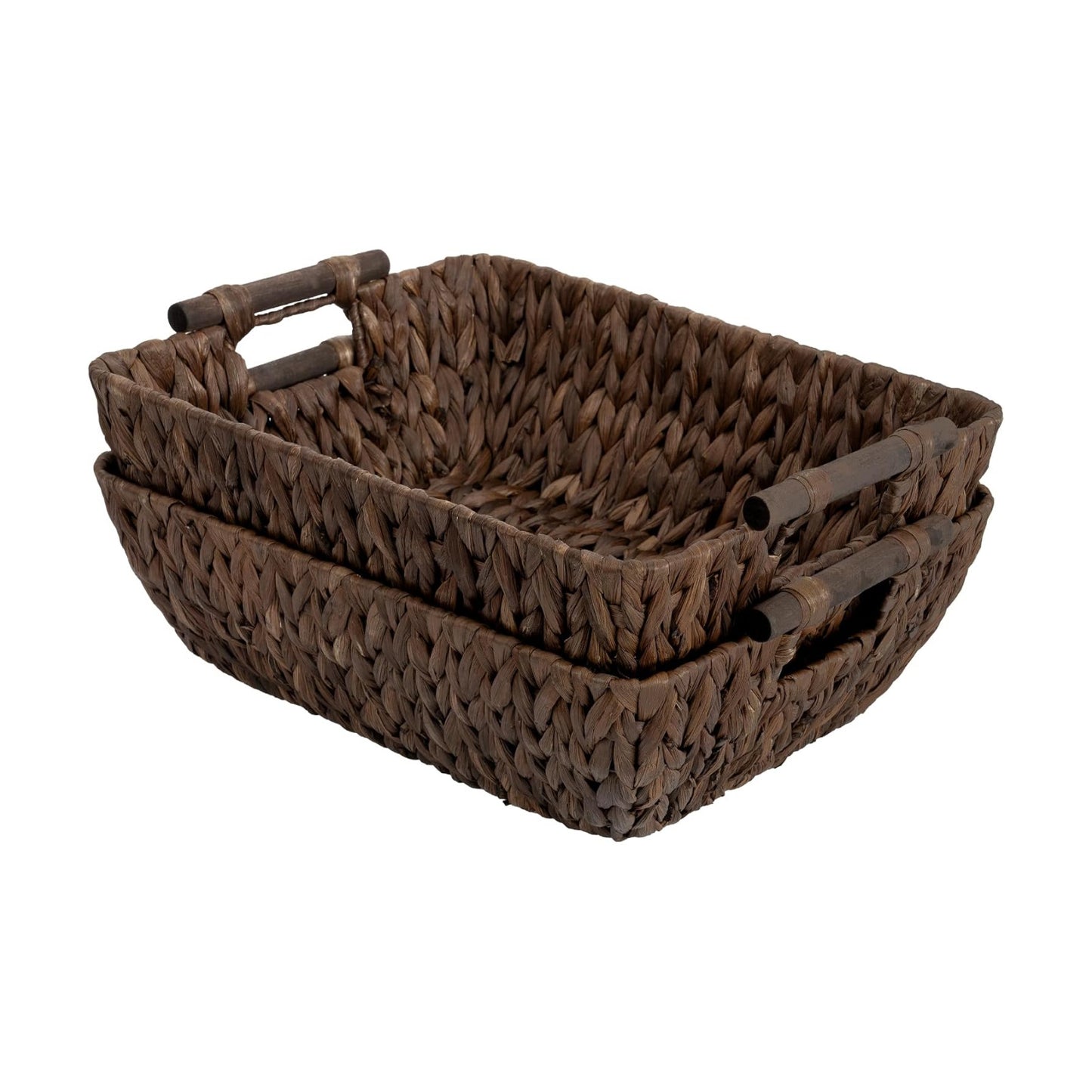 Wicker Baskets / Wicker Baskets for Storage / Dark Brown / Large