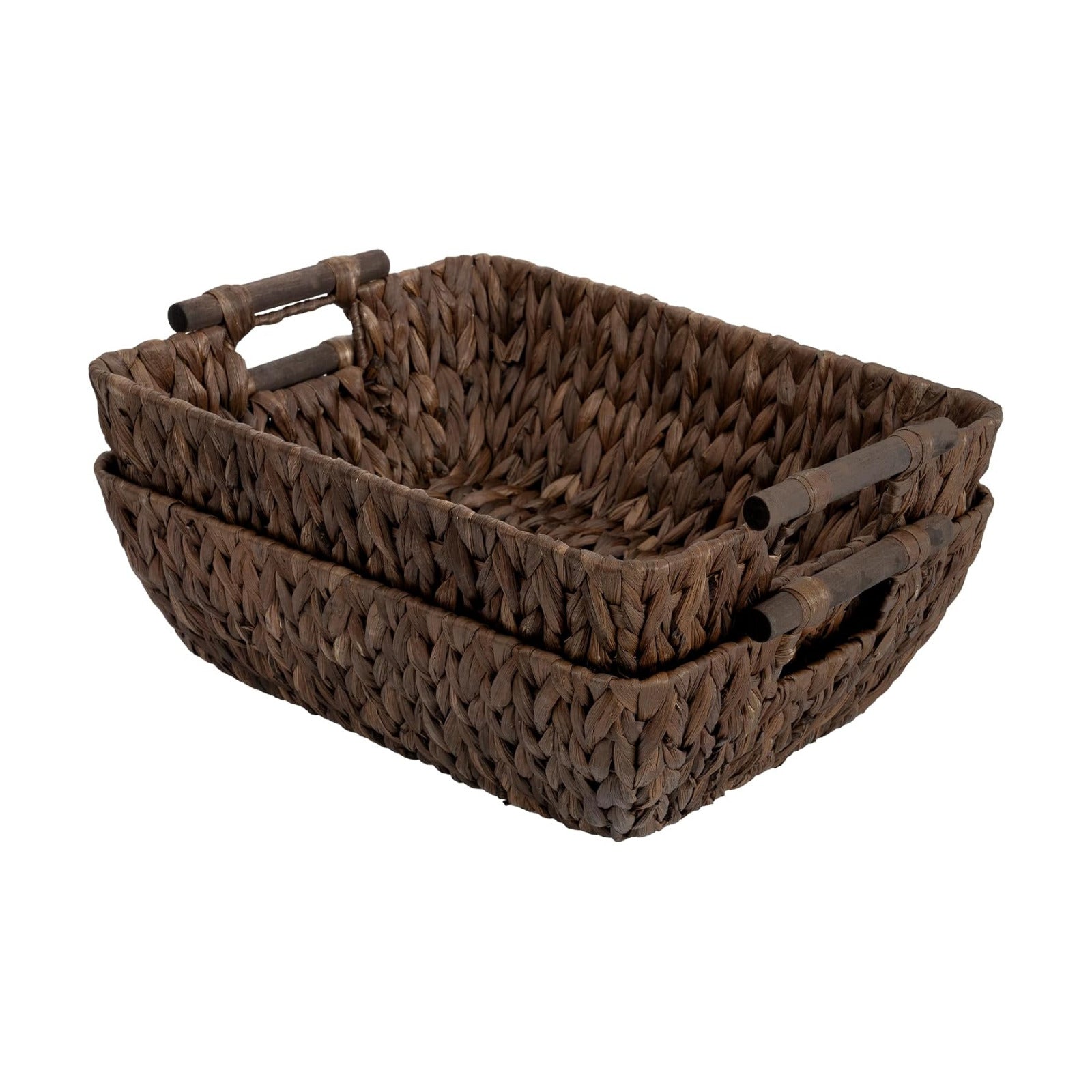 Wicker Baskets / Wicker Baskets for Storage / Dark Brown / Large