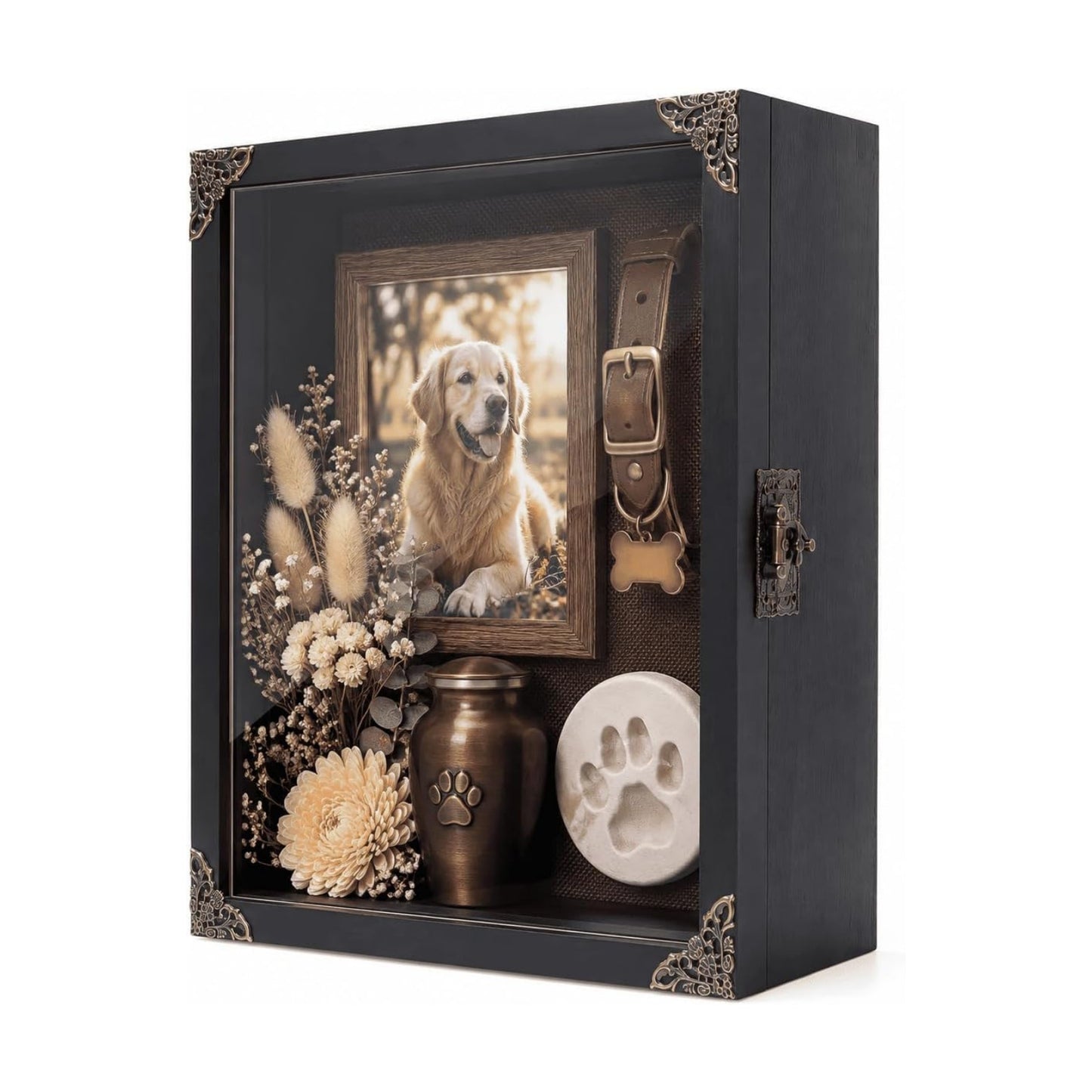 Deep Shadow Box Frame 11x14, 4.7in Depth Shadow Boxes Display Case with Soft Linen PIN Board, Vintage Charred Finish &