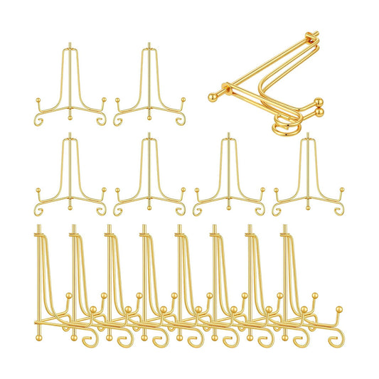 Decorative Plate Holders for Displaying / Gold / 4 Inch / Set of 15