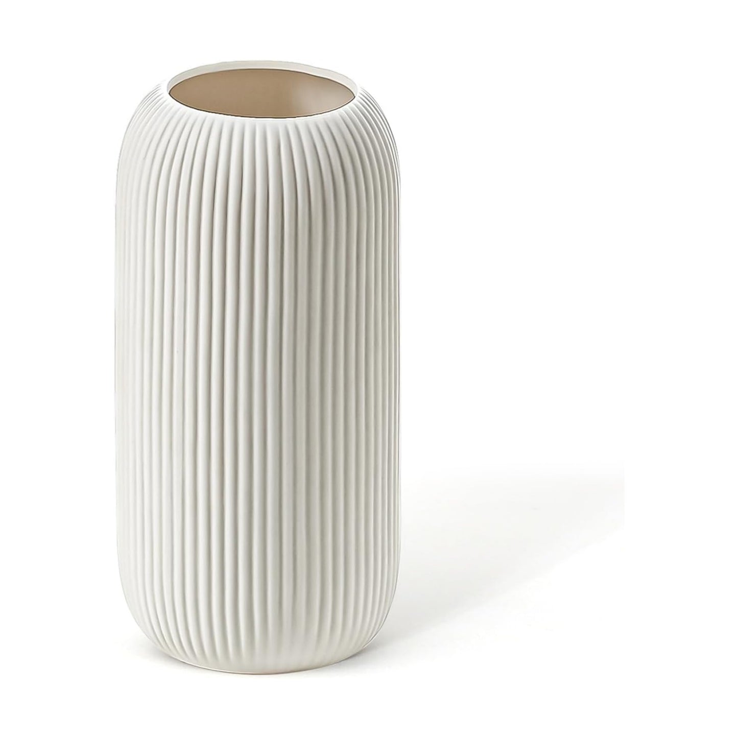 Bohemian Ceramic Vase / White / 8in-pill / 8 Inch