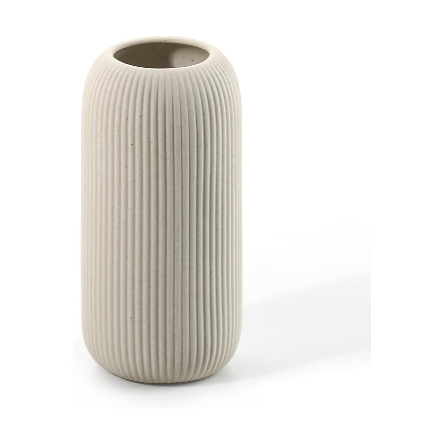 Bohemian Ceramic Vase / Beige / 8in-pill / 8 Inch