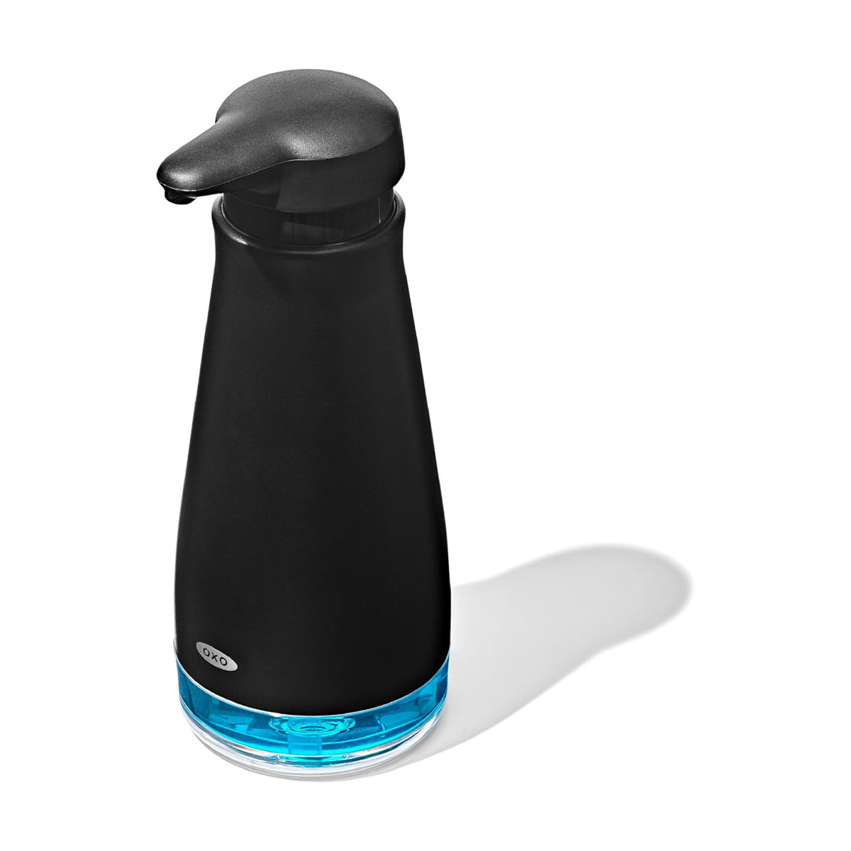 OXO Good Grips Stainless Steel Easy Press Soap Dispenser - Matte Black | 15 oz Capacity, One-Handed Press
