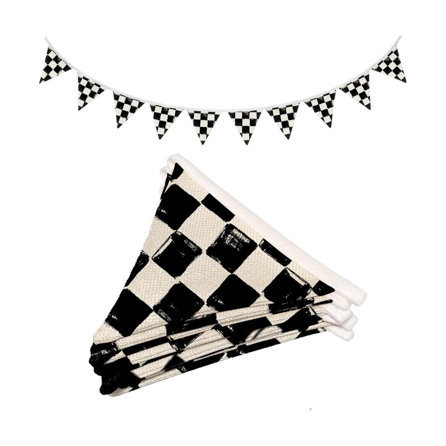 Boys Room Wall Art Decor / Checkered2 / Black