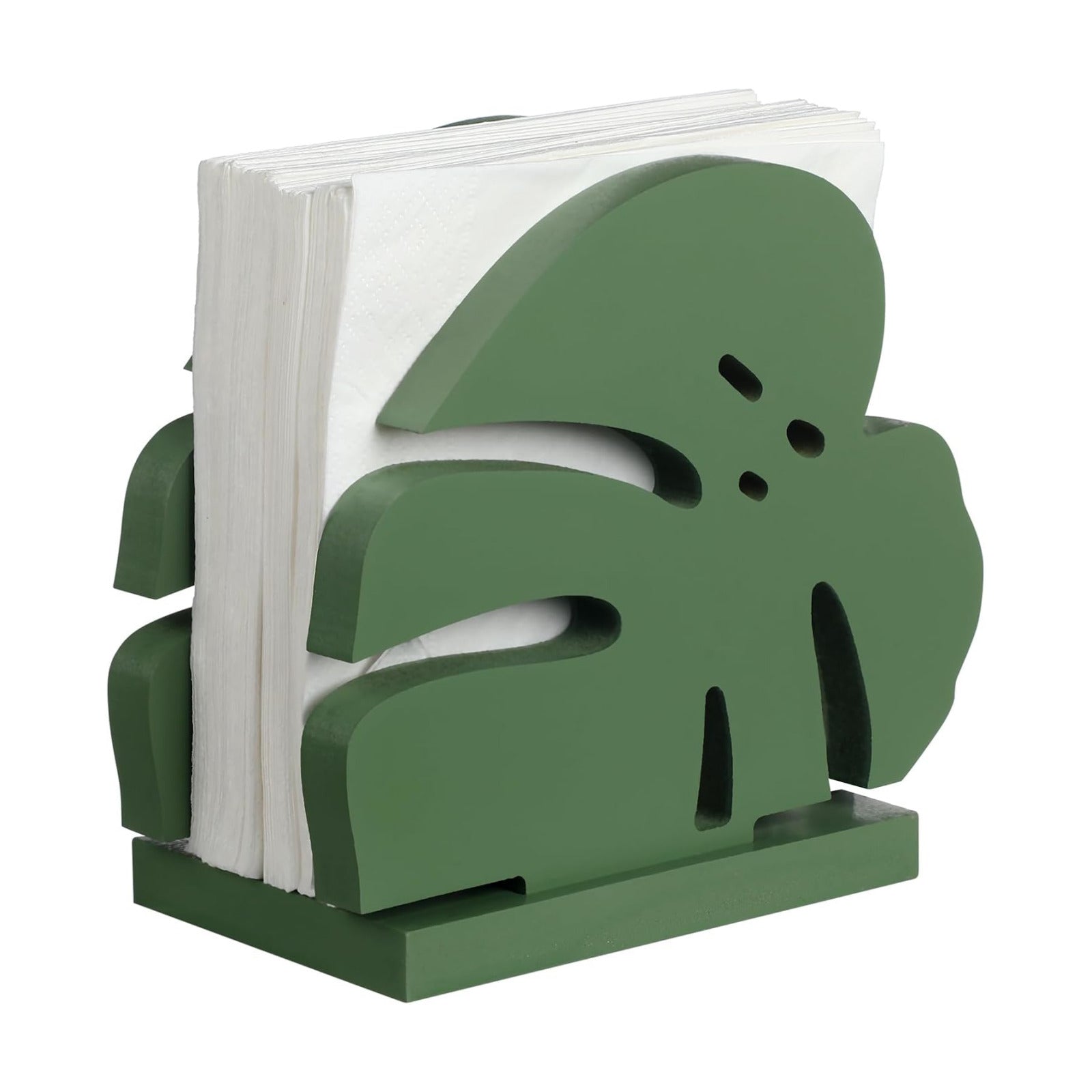 Napkin Holder Wooden Table Centerpiece Freestanding Paper Towel Dispenser Suitable / Palm Leaf