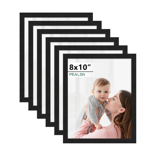 Picture Frame / Picture Frames / Black / 8 x 10 / Set of 6