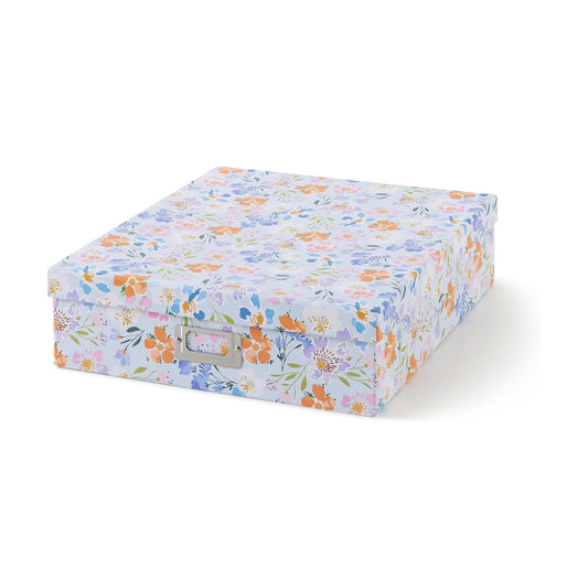Large Keepsake Organizer for Photos / Lavender Meadow / 14.8 x 13.0 x 3.7