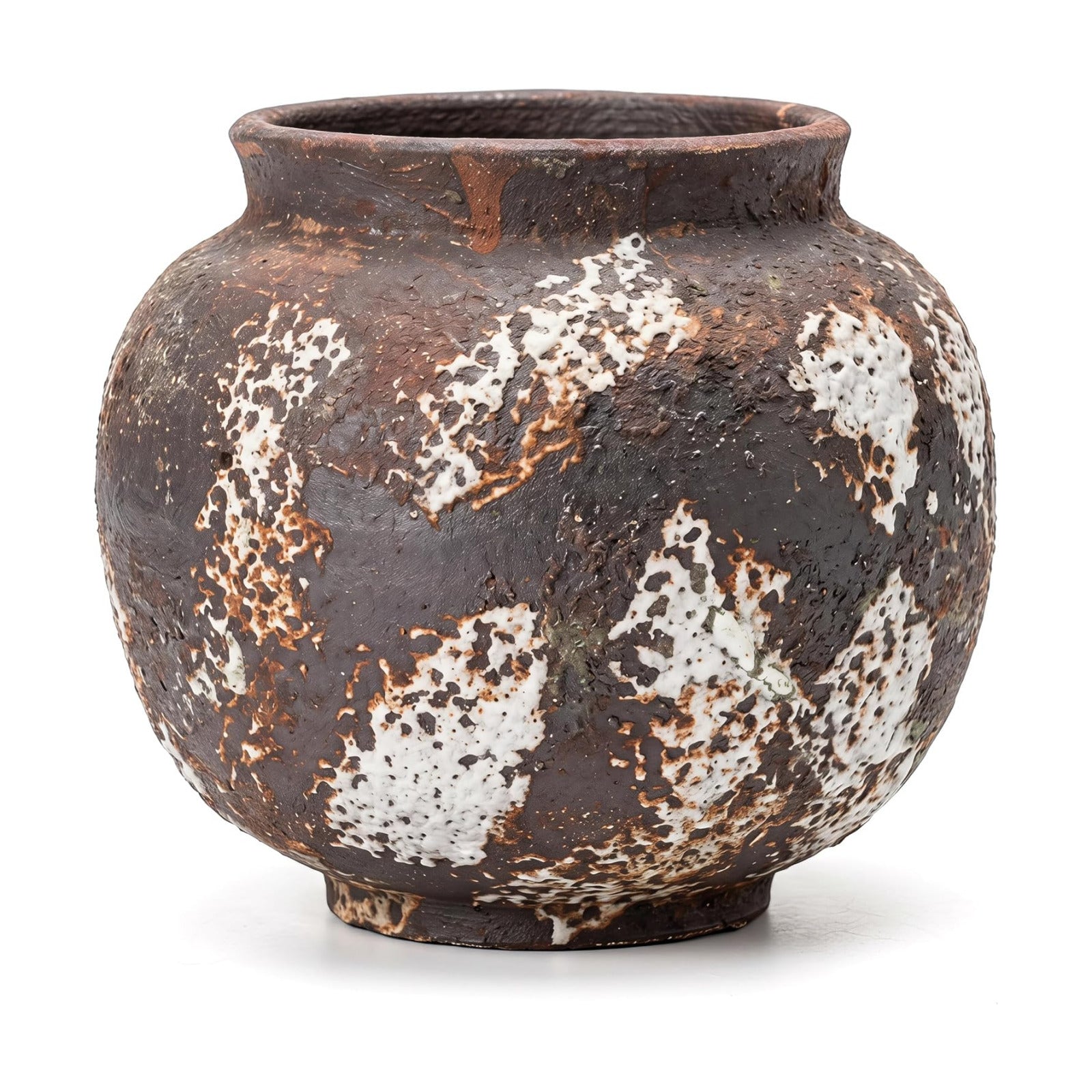 Small Round Ceramic Vase / Brown / 5.8