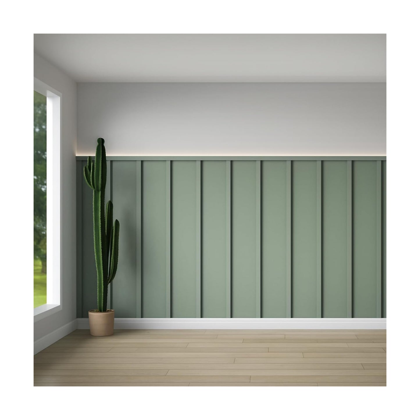 MDF Board and Batten Wall Panel Kit Premade Wainscoting Panels Decorative Wall / 157.48 x 62.99