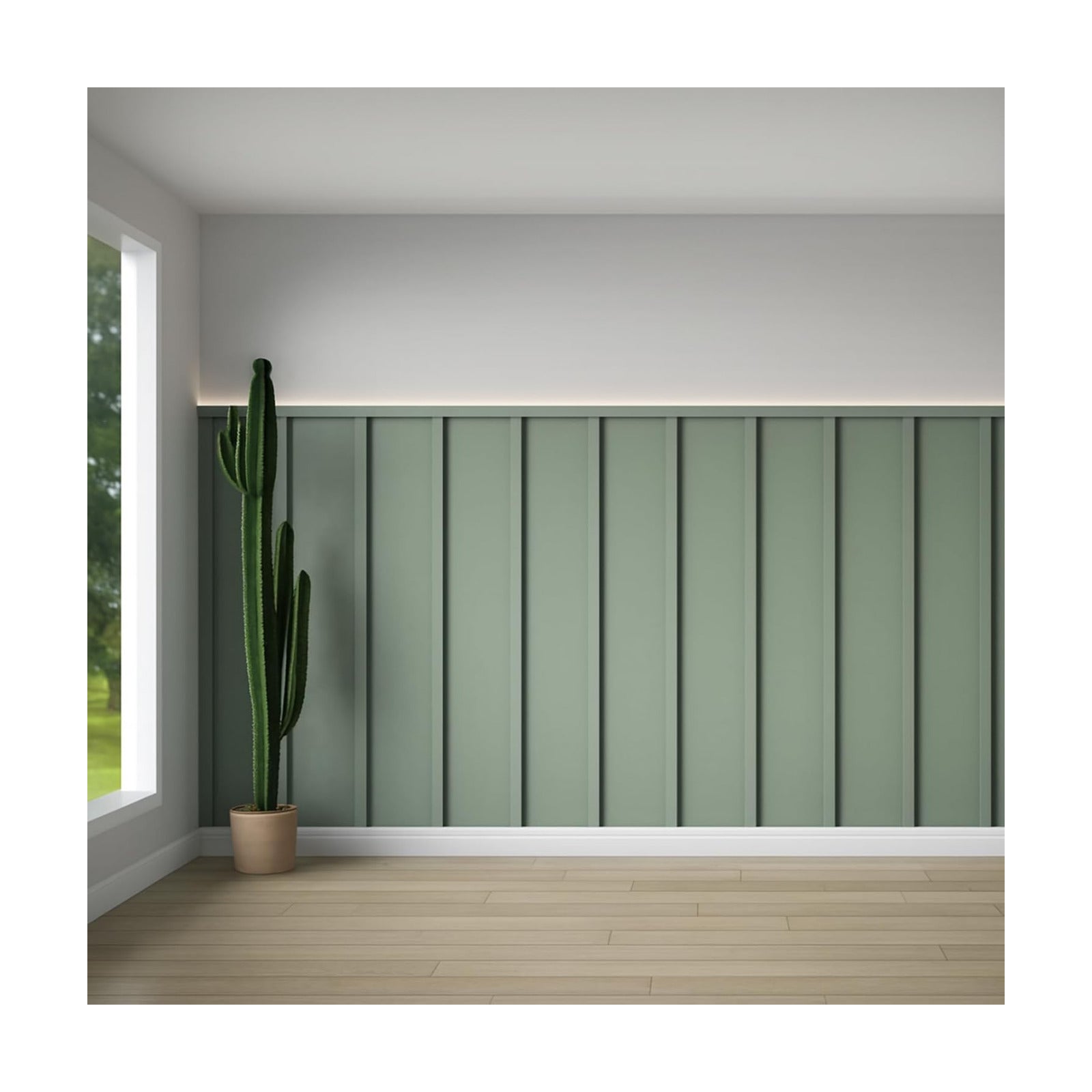 MDF Board and Batten Wall Panel Kit Premade Wainscoting Panels Decorative Wall / 157.48 x 62.99
