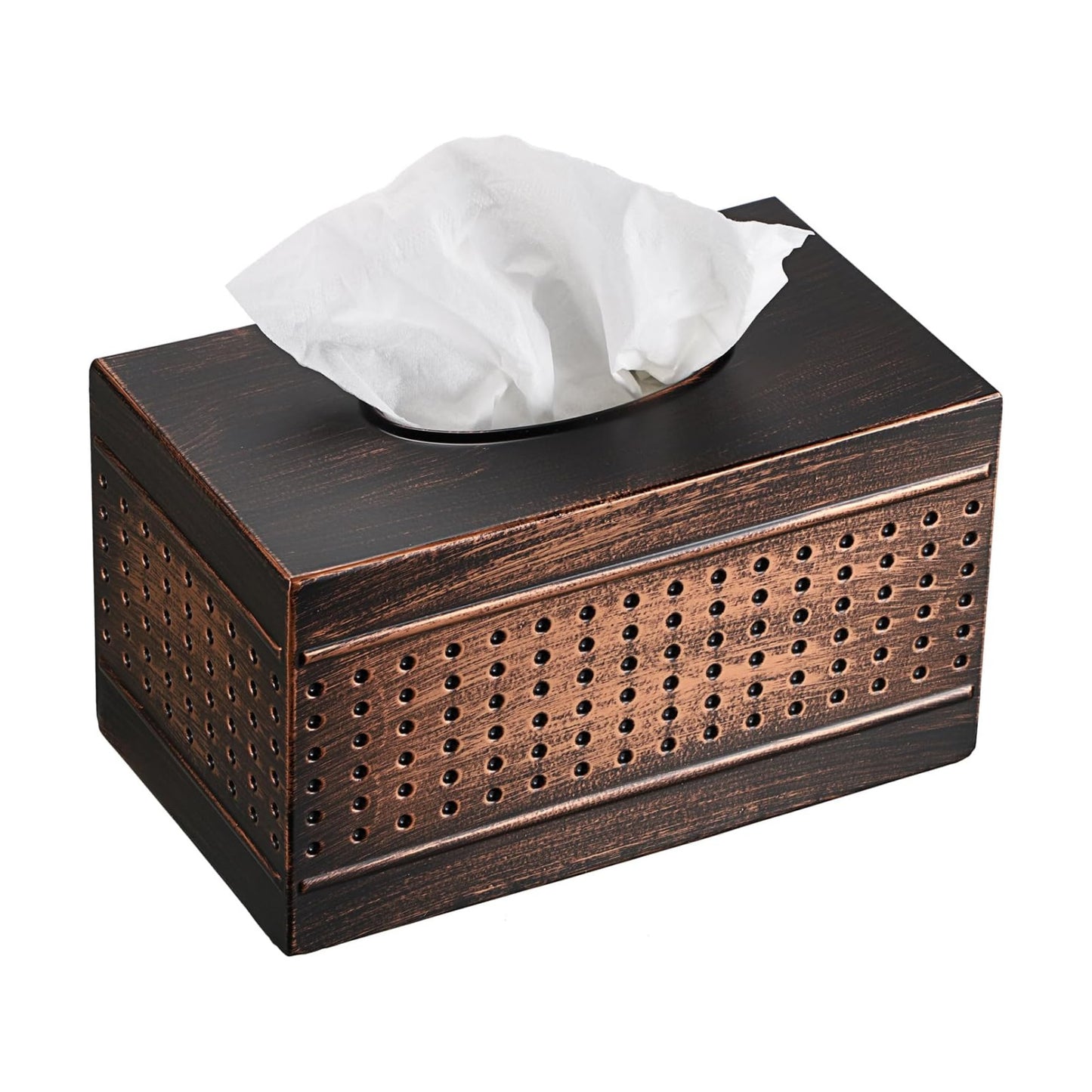 Tissue Box Cover Sturdy Galvanized Iron Rectangular Tissue Box / Large