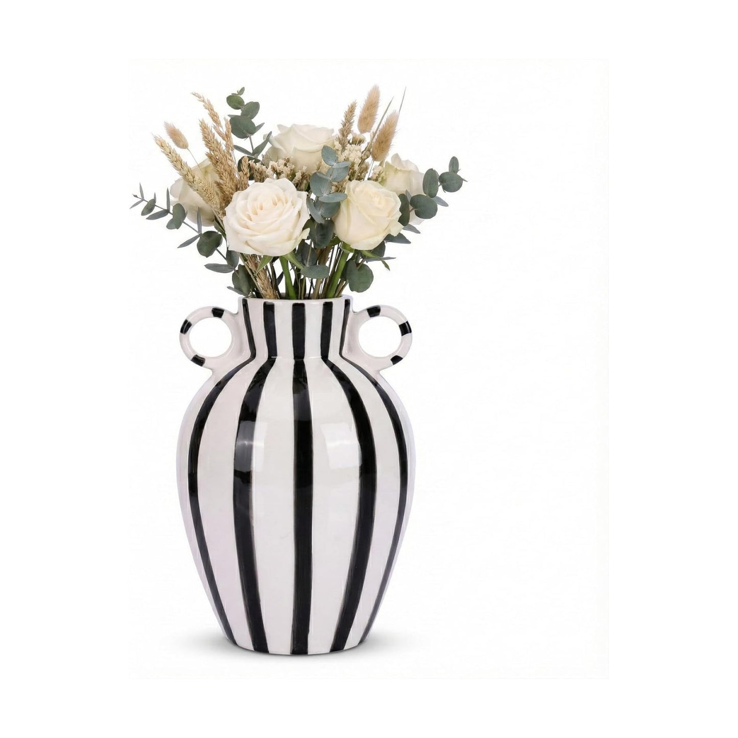 Modern Checkered Vase / Black