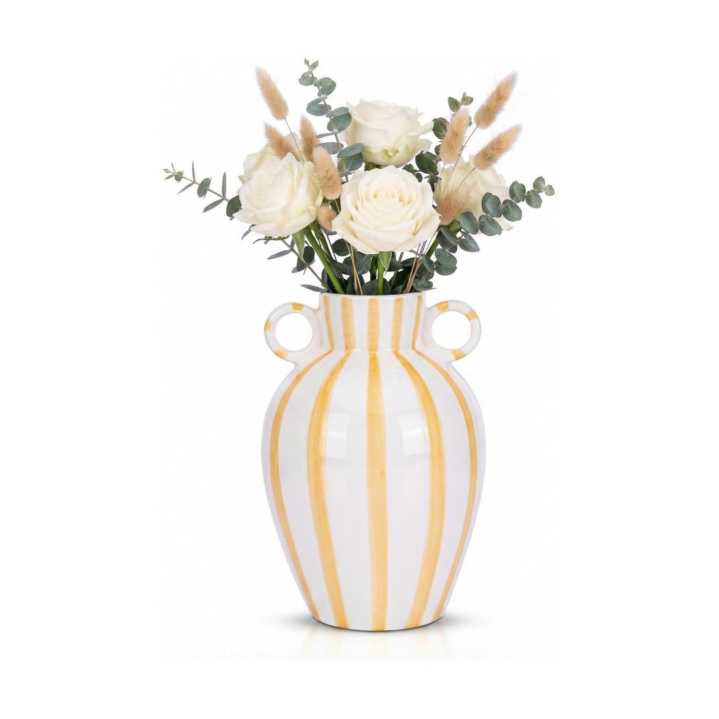 Modern Checkered Vase / Yellow