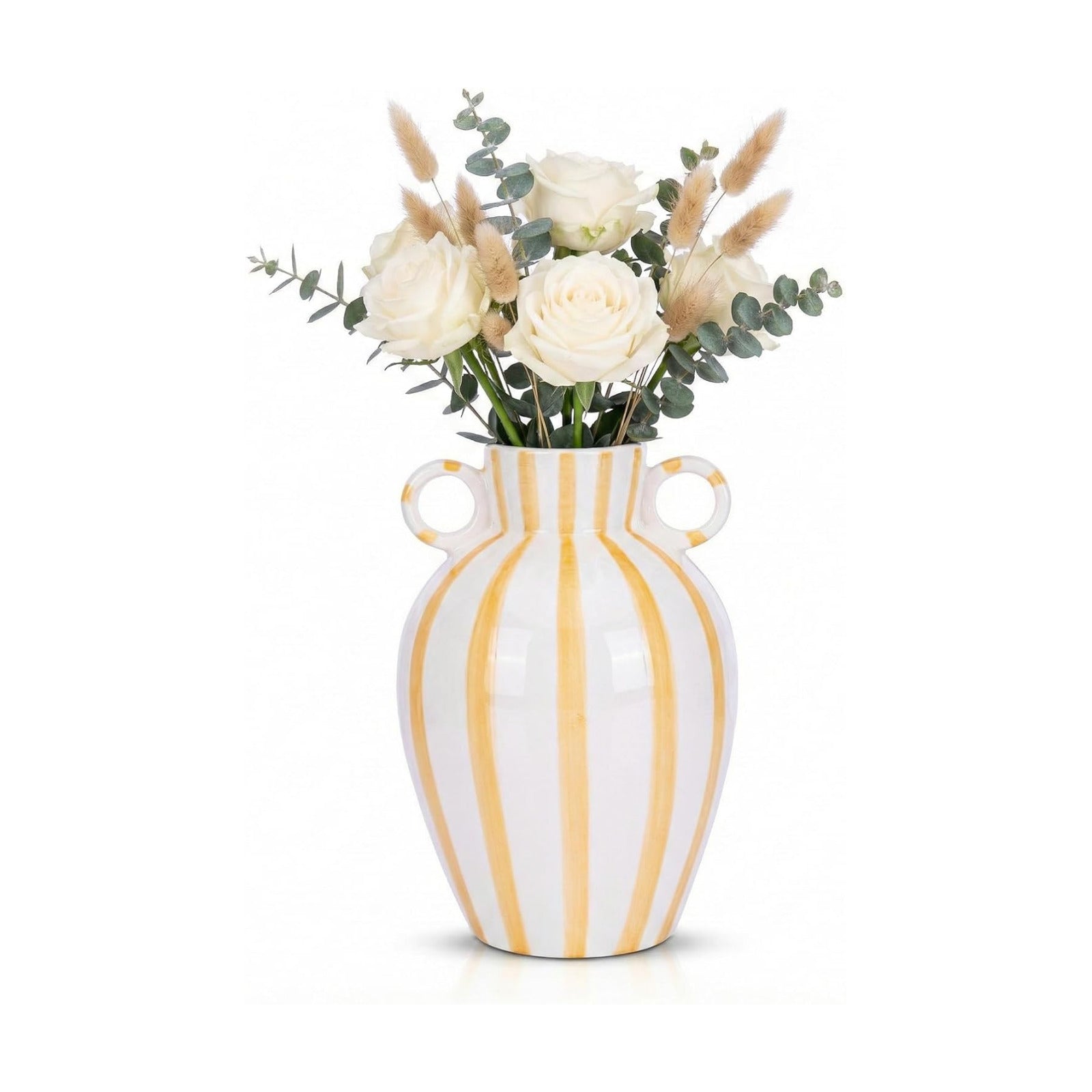 Modern Checkered Vase / Yellow
