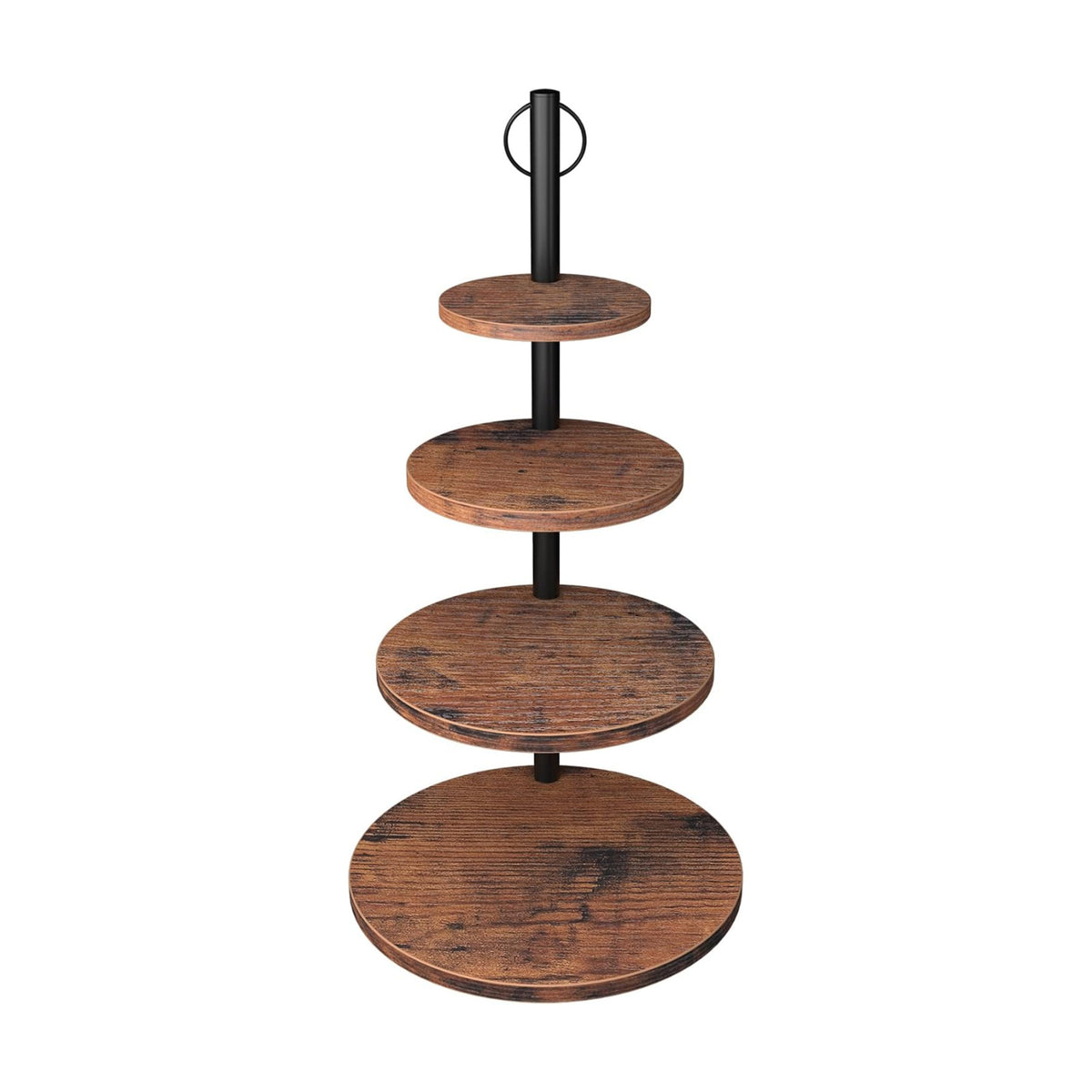 Cupcake Stand, Rustic Wood 4 Tier Cake Stand, Dessert Display Stand | Large Round Dessert Display, Wooden Tiered
