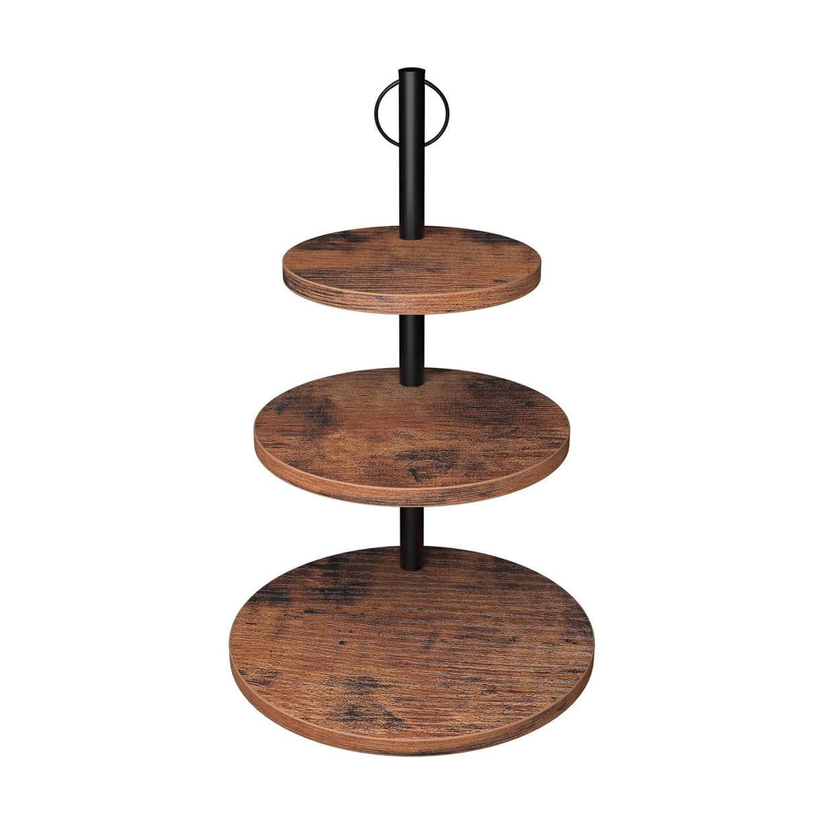 Cupcake Stand, Rustic Wood 3 Tier Cake Stand, Dessert Table Display | Round Cake Stand Display, Wooden Tiered Cupcake