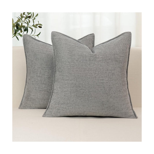 Farmhouse Decorative Pillow / Misty Blue / 18 x 18 / Set of 2