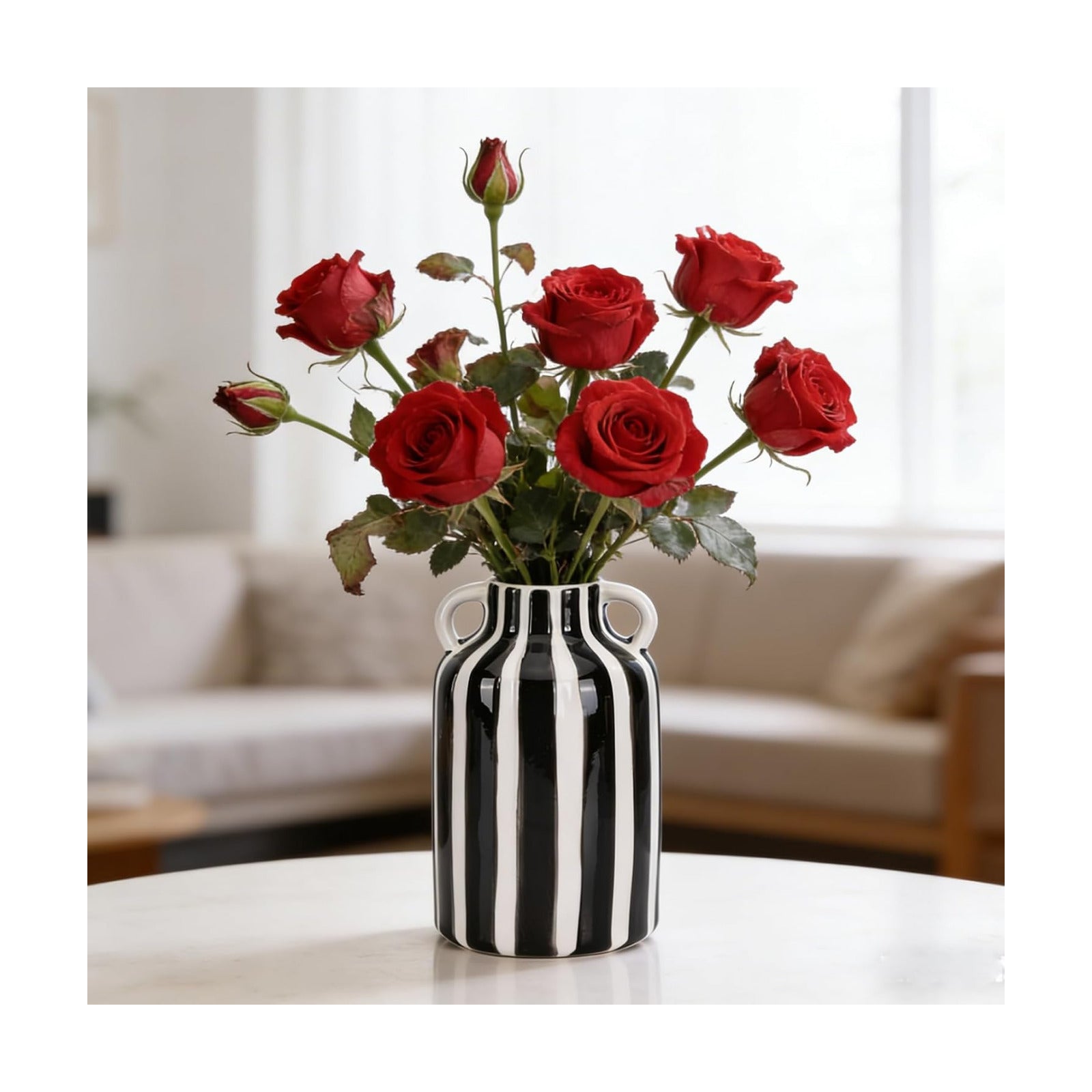 Ceramic Vase / Black and White