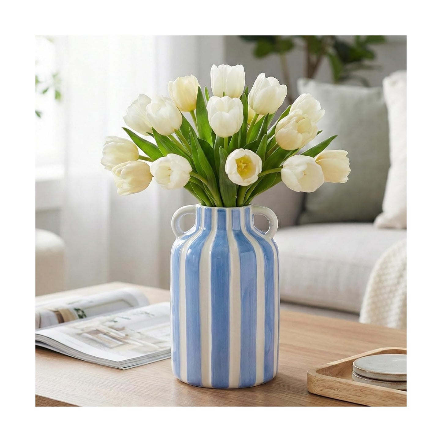 Ceramic Vase / Blue and White