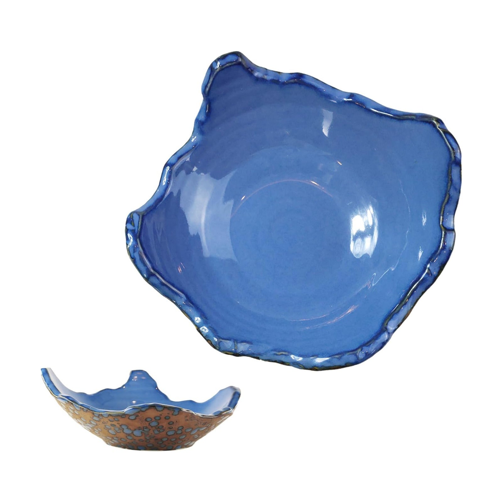 8" Small Ceramic Decorative Bowl / Starry Blue