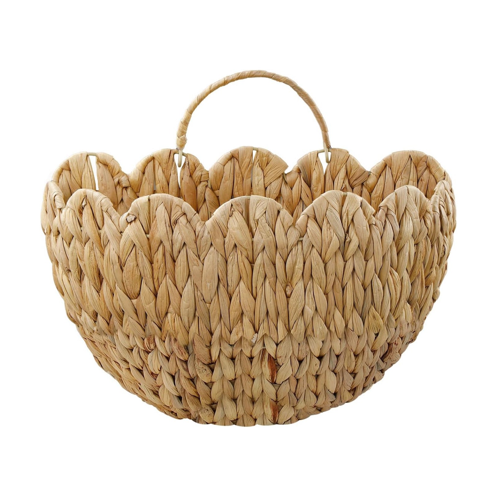 Scalloped Wall Basket / Water Hyacinth