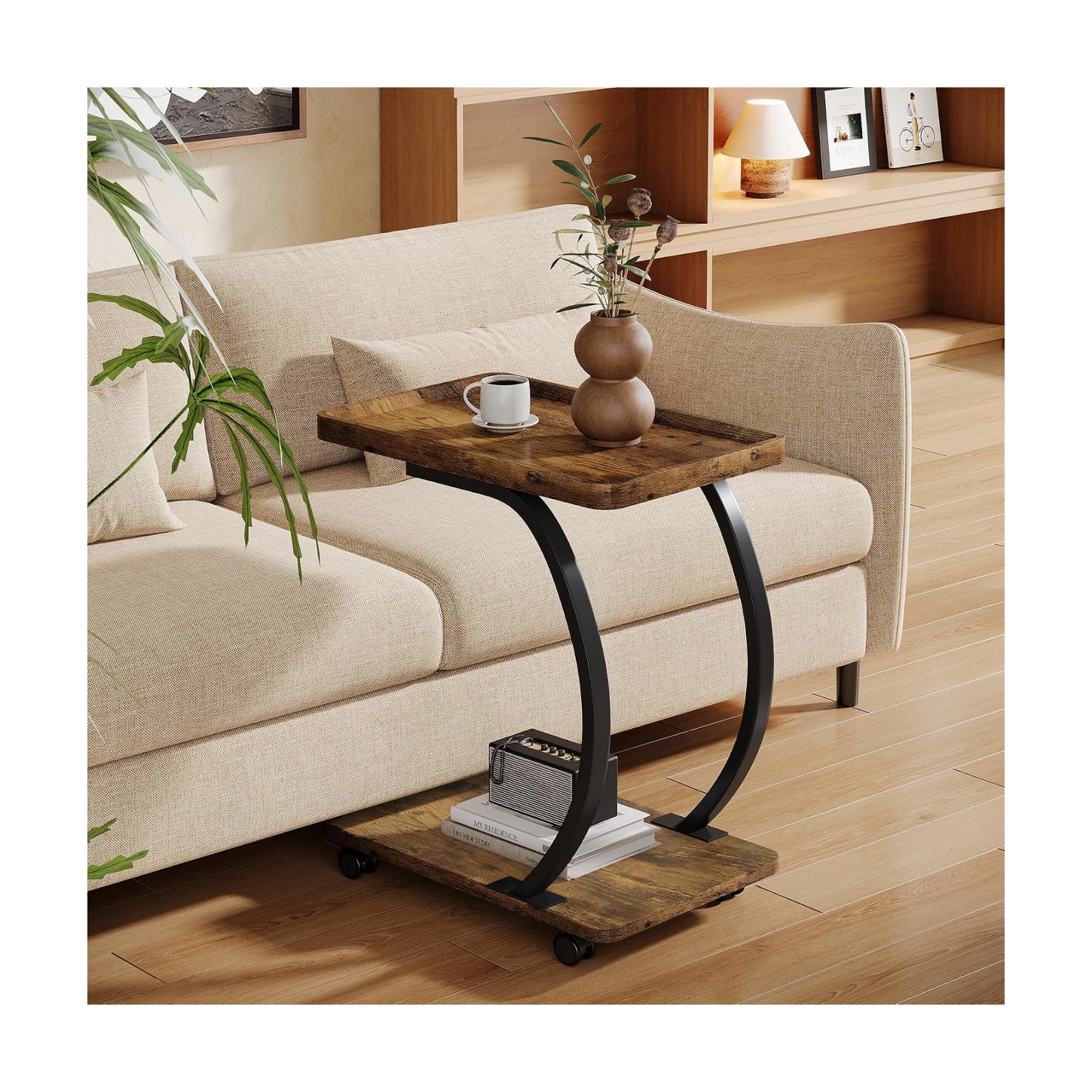 Wood Bedside Snack Couch Table