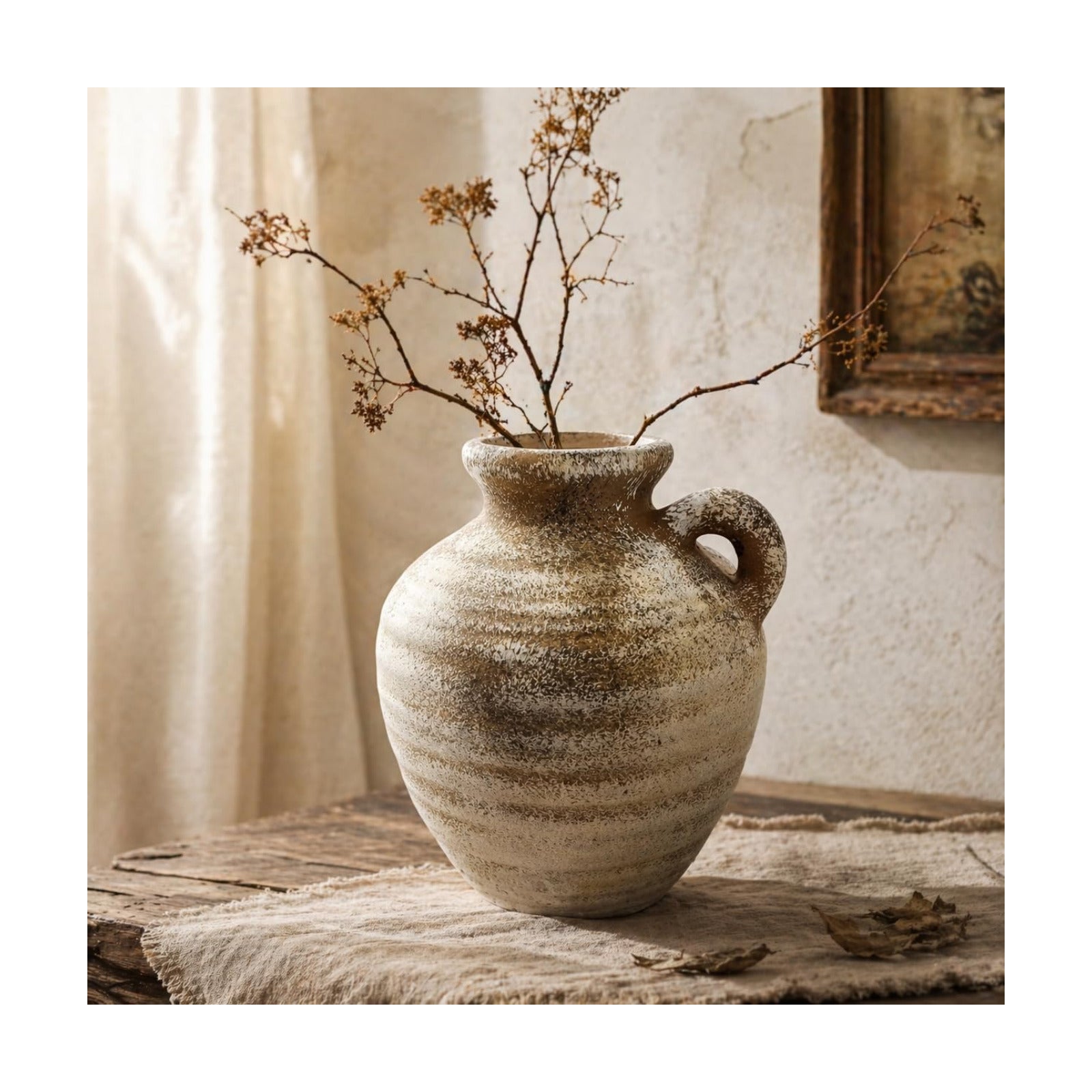 Rustic Ceramic Vase / Terracotta-s-101