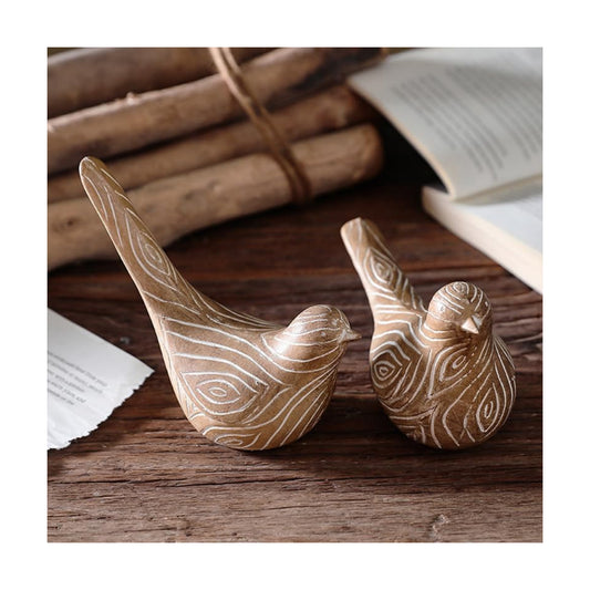 Bird Statues Home Decor / A Set