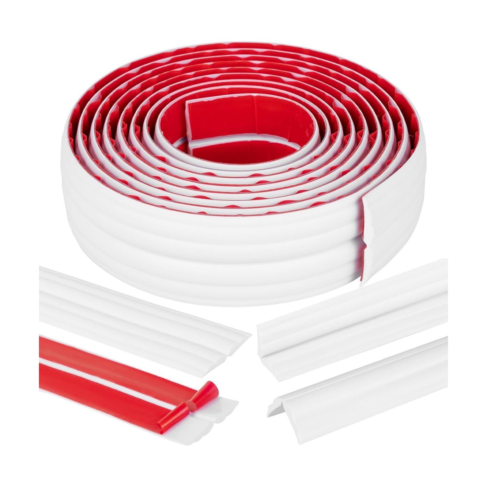 Flexible Peel and Stick Corner Molding Trim for Inside & Outside Corners / White / 1.6'' x 10 FT
