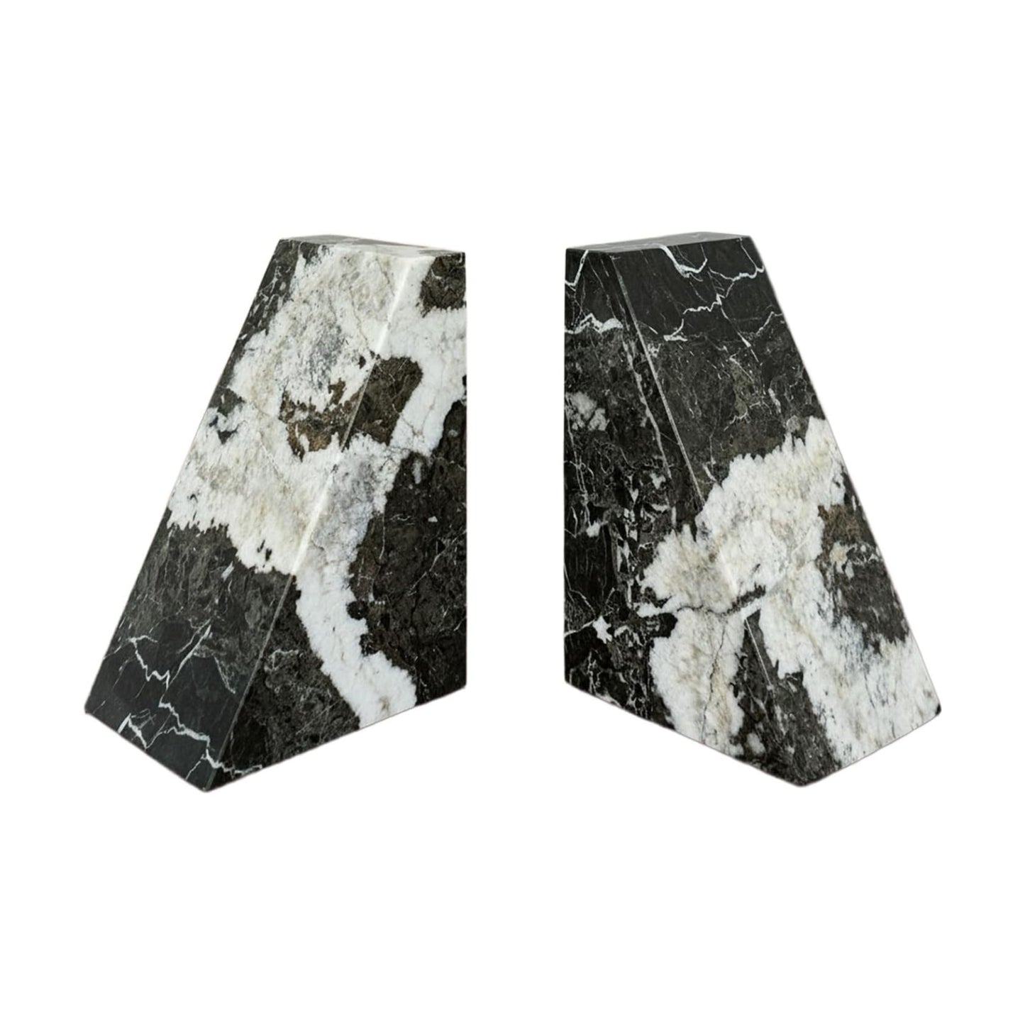 Modern Decorative Marble Bookends / Black