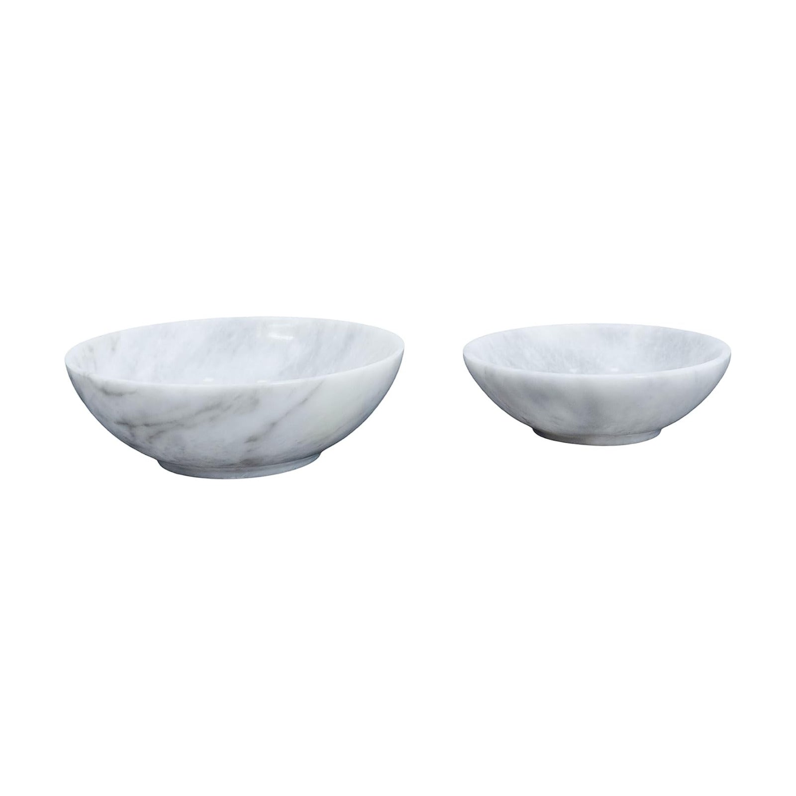 Ring Holder & Food Bowl for Snacks / White Gray - 5" & 6" Inch / 6 Inch / Set of 2