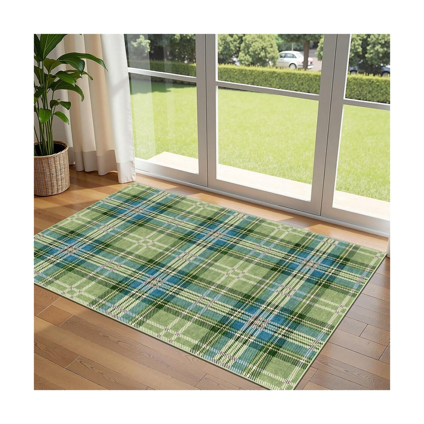 3x5 Buffalo Entry Rug - Washable Indoor Outdoor Mats for Front Door