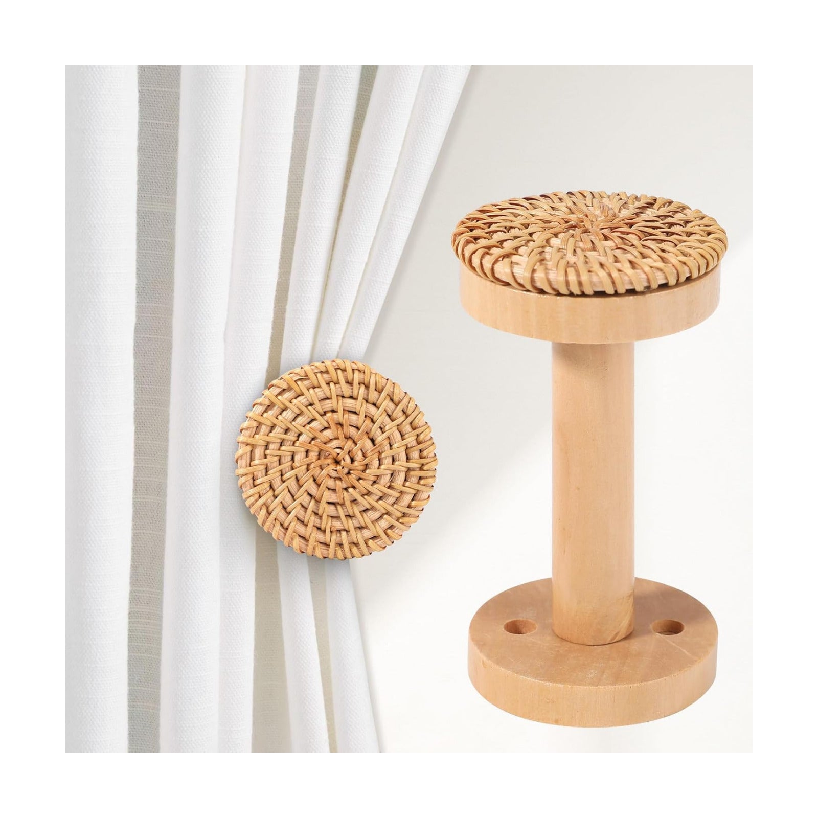 Boho Curtain Holdbacks / Natural / Set of 2