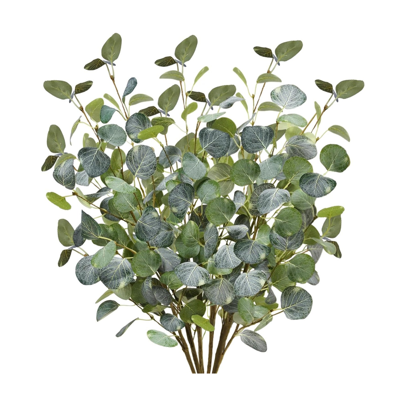 25" Tall Faux Greenery Stems Fake Branches for Vase Filler Home / Light Green / 12P / Set of 12