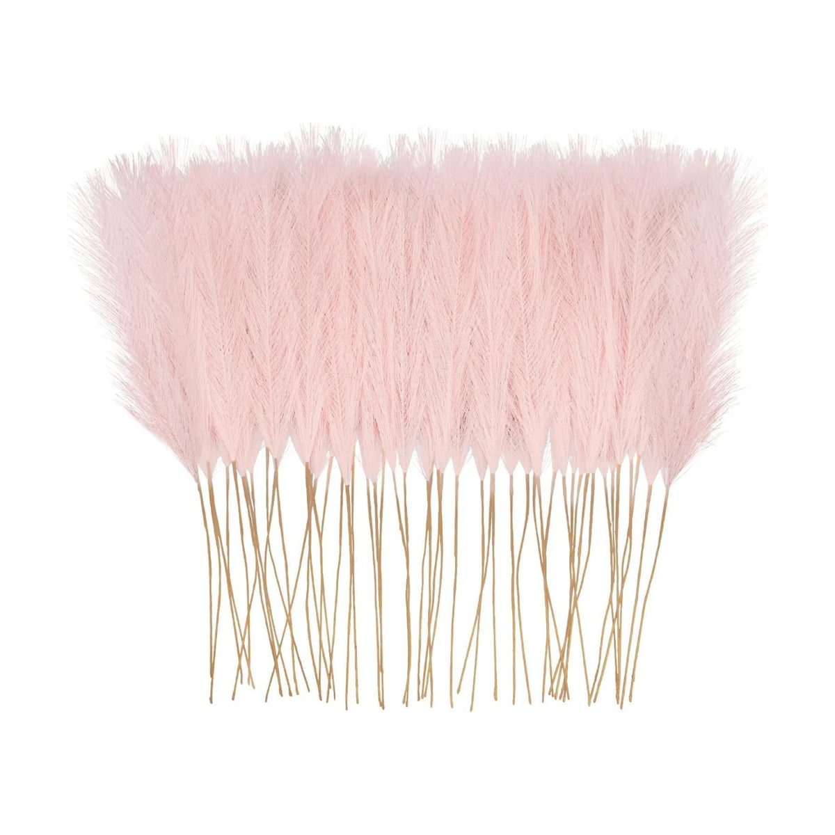 obbsie 150PCS Pink Faux Pampas Grass Decor, 21.6" Fluffy Vase Filler