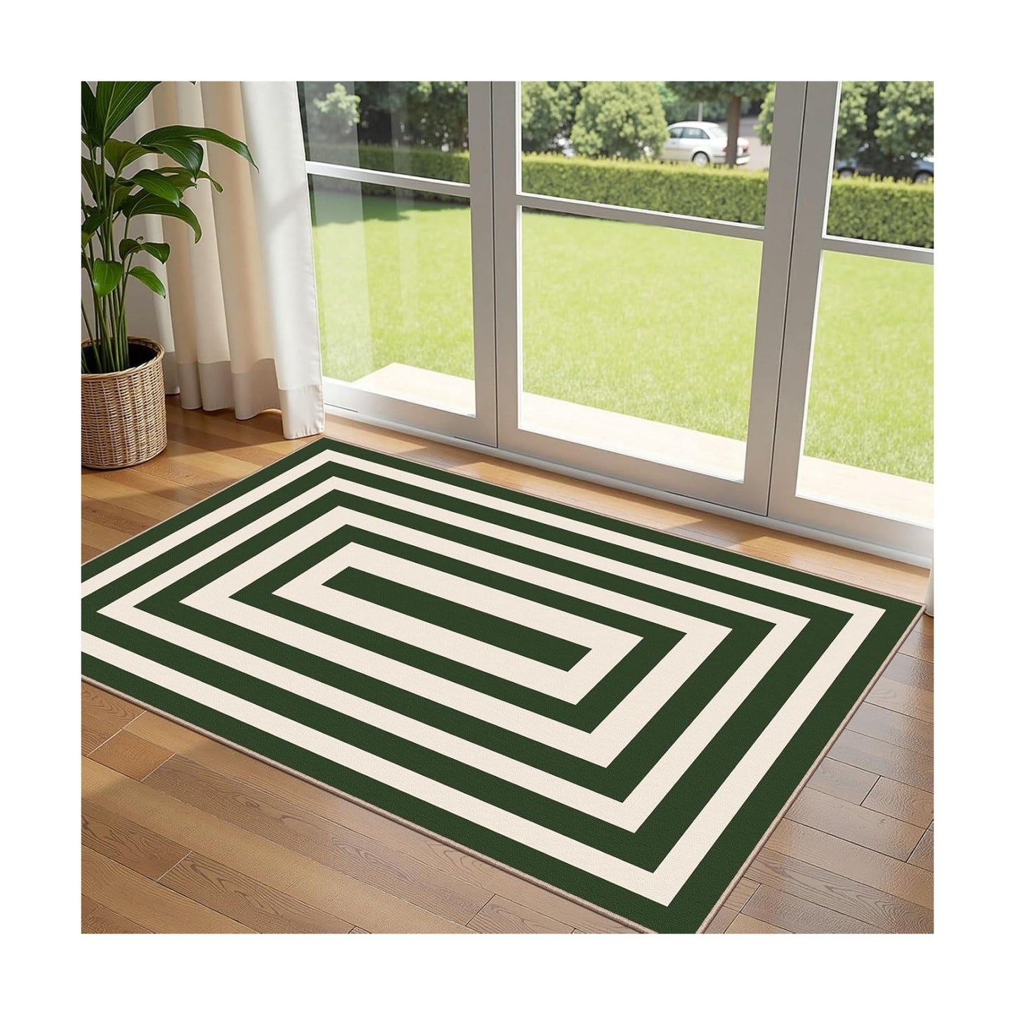 3x5 Modern Entry Rug - Washable Indoor Outdoor Mats for Front Door
