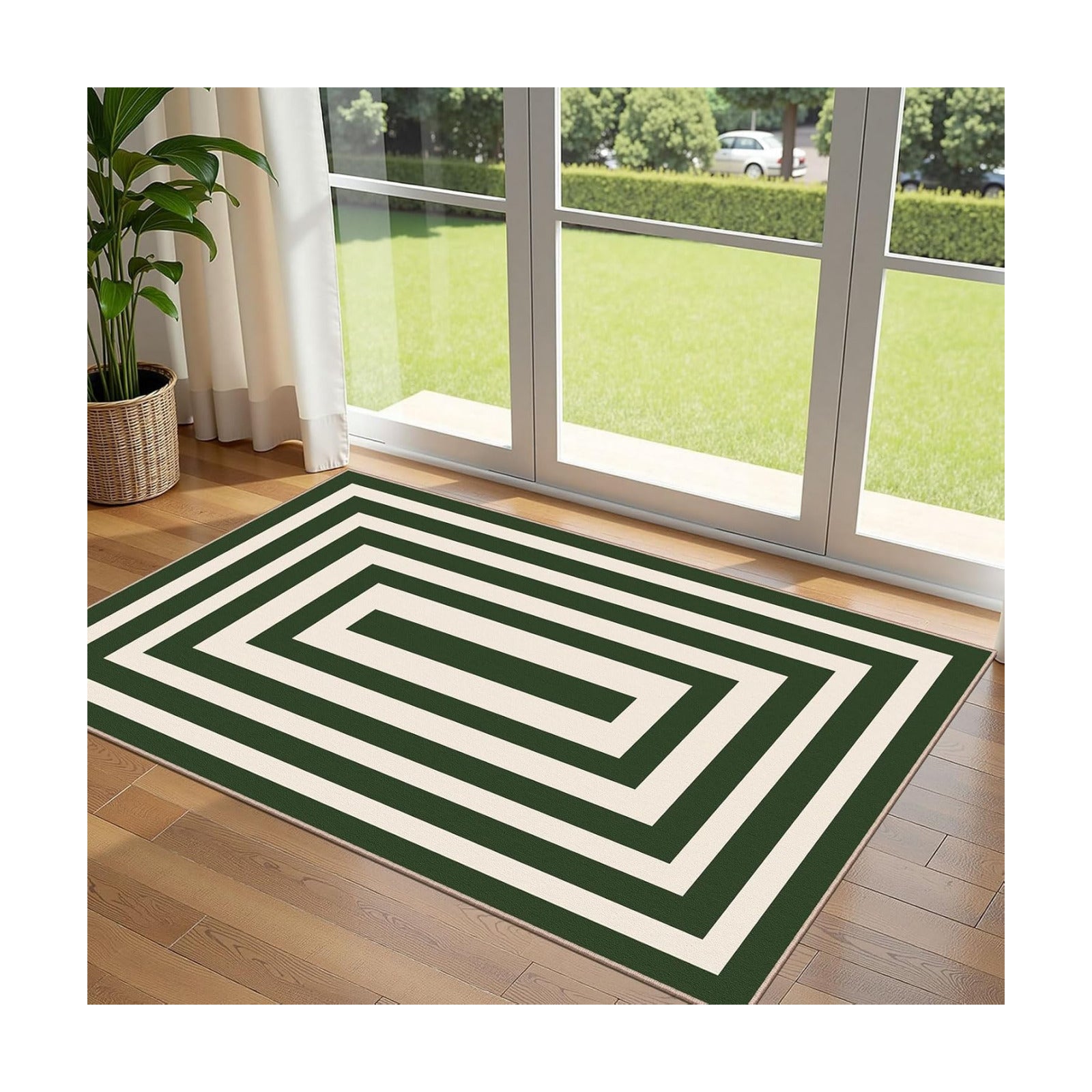 3x5 Modern Entry Rug - Washable Indoor Outdoor Mats for Front Door