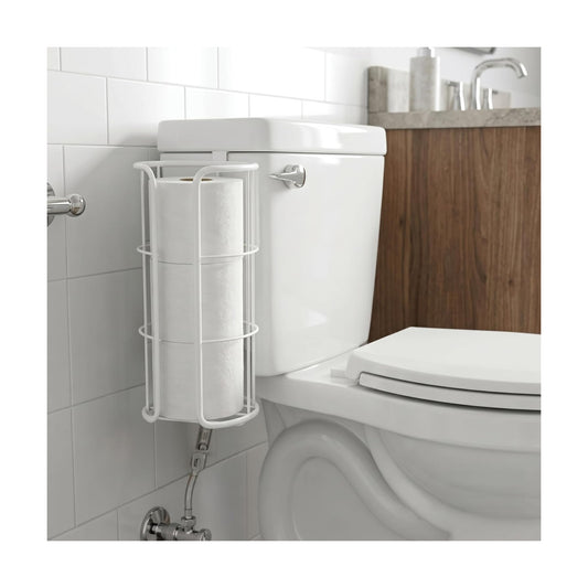 BROOKSTONE Over the Toilet Paper Holder Reserve - Toilet Paper Holder with Storage, Bathroom Toilet Paper Organizer