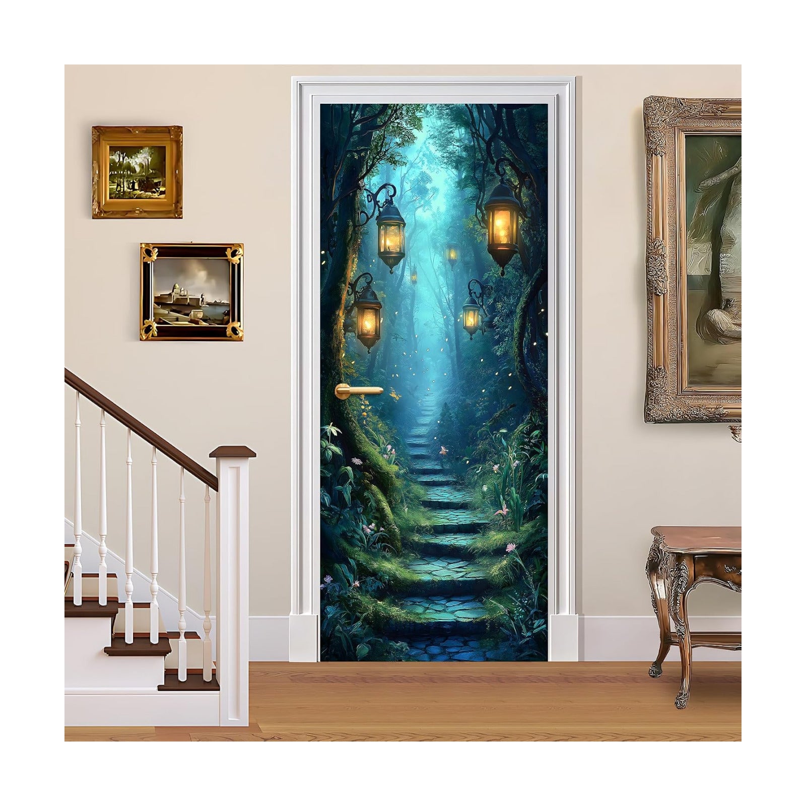 3D Door Stickers / Forest Trail -1 / 30.3" W x 78.7" H