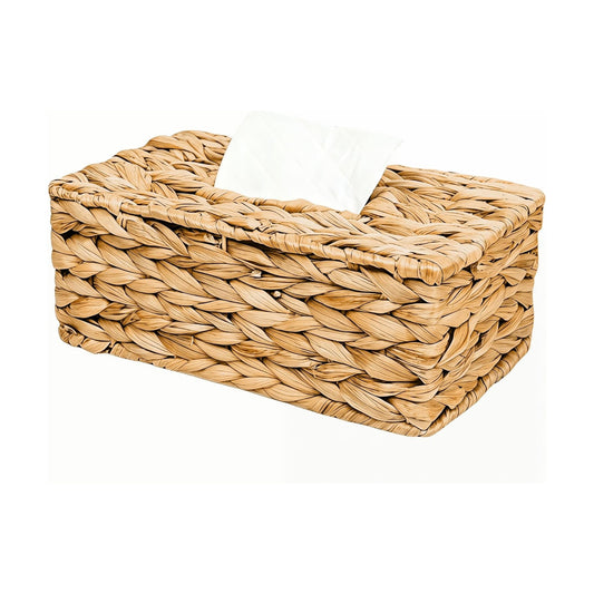 Wicker Woven Facial Tissue Holder / Rectangle / Natural
